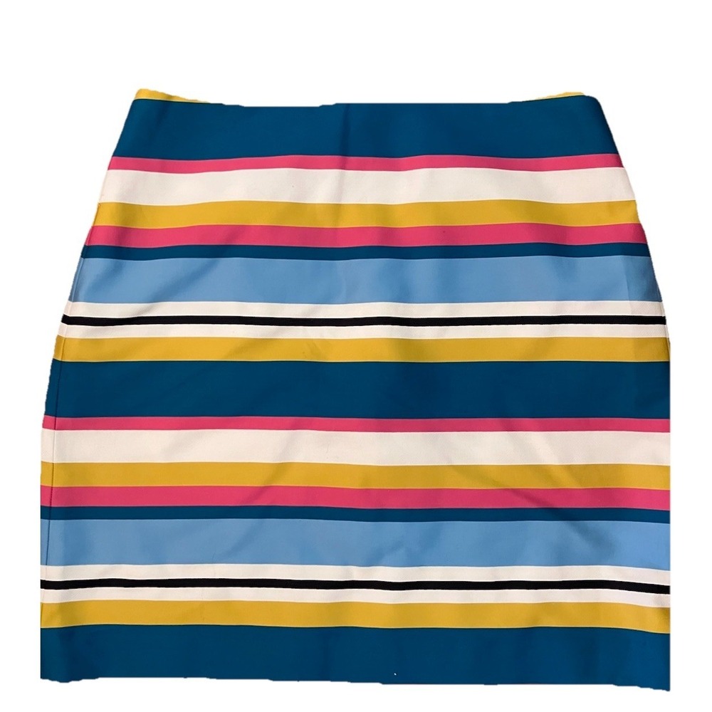 Ann‎ Taylor LOFT Skirt Size 4 Multicolor Stripes Fitted
